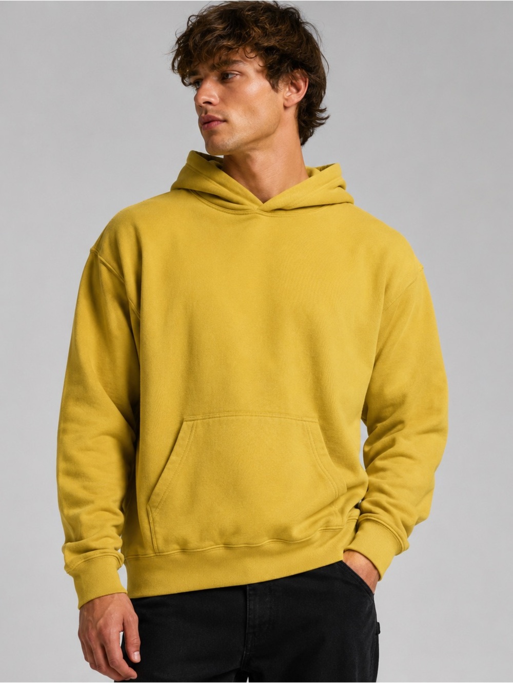 🟡 John Elliott Mustard Yellow Raglan Hoodie Men’s Small